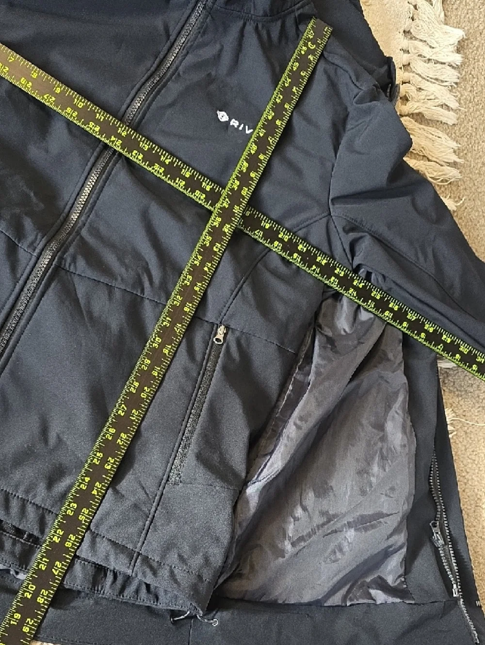 Eddie Bauer Black 3-in-1 Jacket with Rivian Logo Large